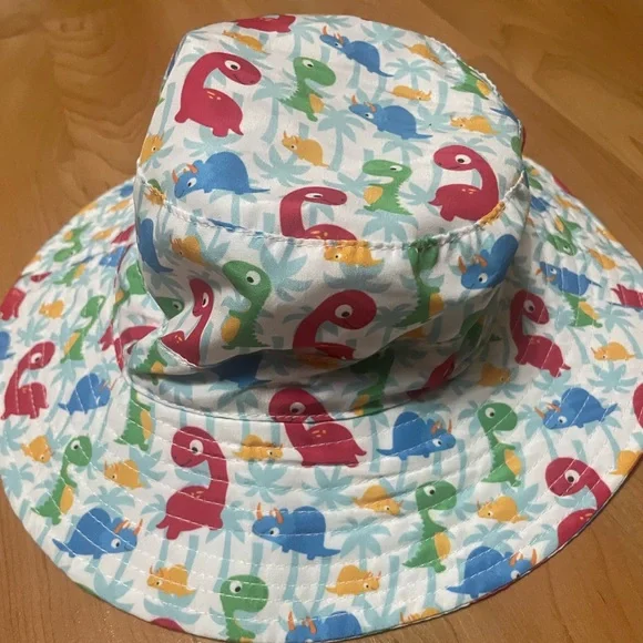 Toddler Bucket Sun Hat Dinosaurs Adjustable - Picture 4 of 7